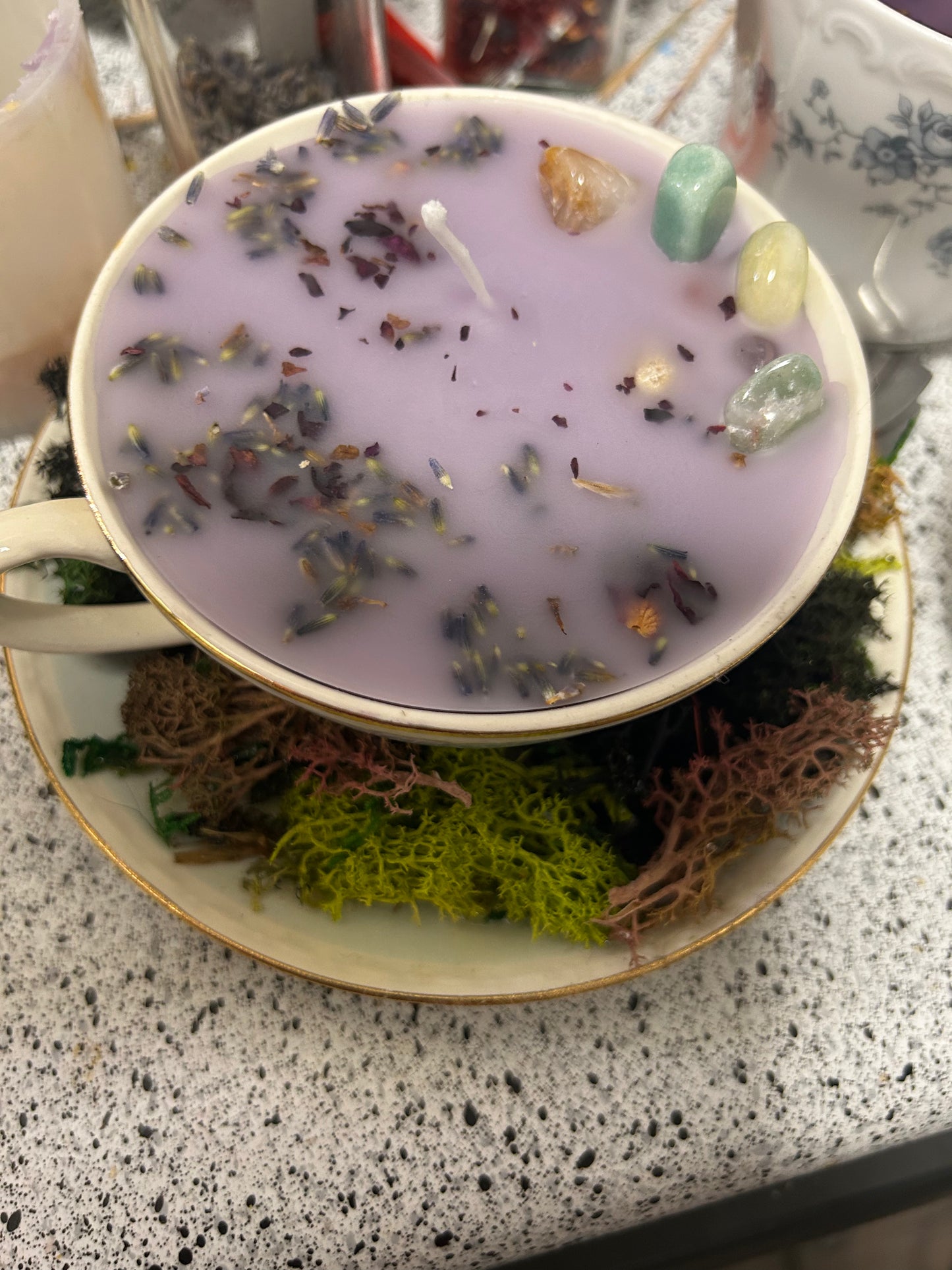 Tea cup candle