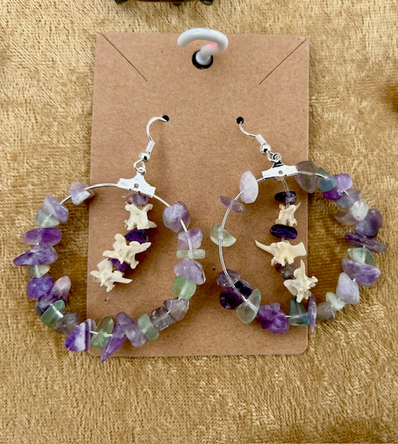 Earrings with bones