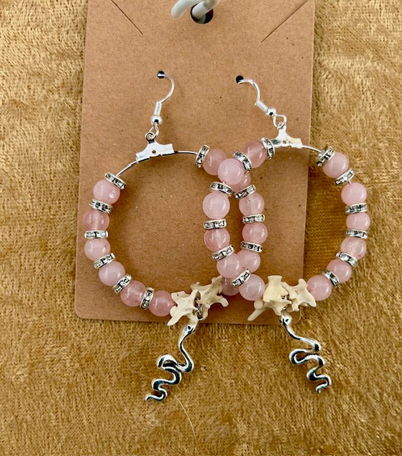 Earrings with bones